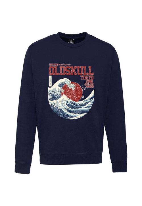 OLDSKULL Asian Big W Vintage Logo Graphic Sweatshirt Herren
