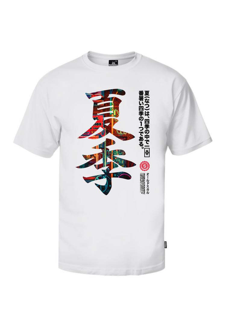 OLDSKULL OLDSKULL Asian Kanji Street Printshirt Herren - White - 0 | SportScheck