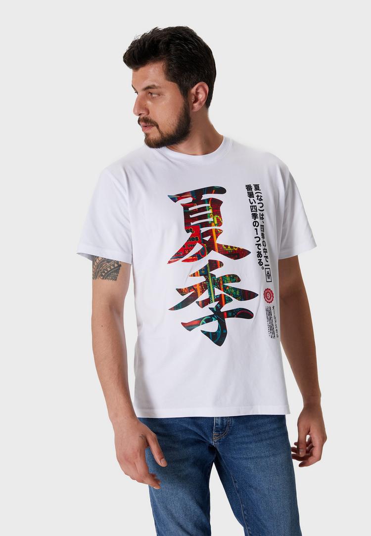 OLDSKULL OLDSKULL Asian Kanji Street Printshirt Herren - White - 0 | SportScheck