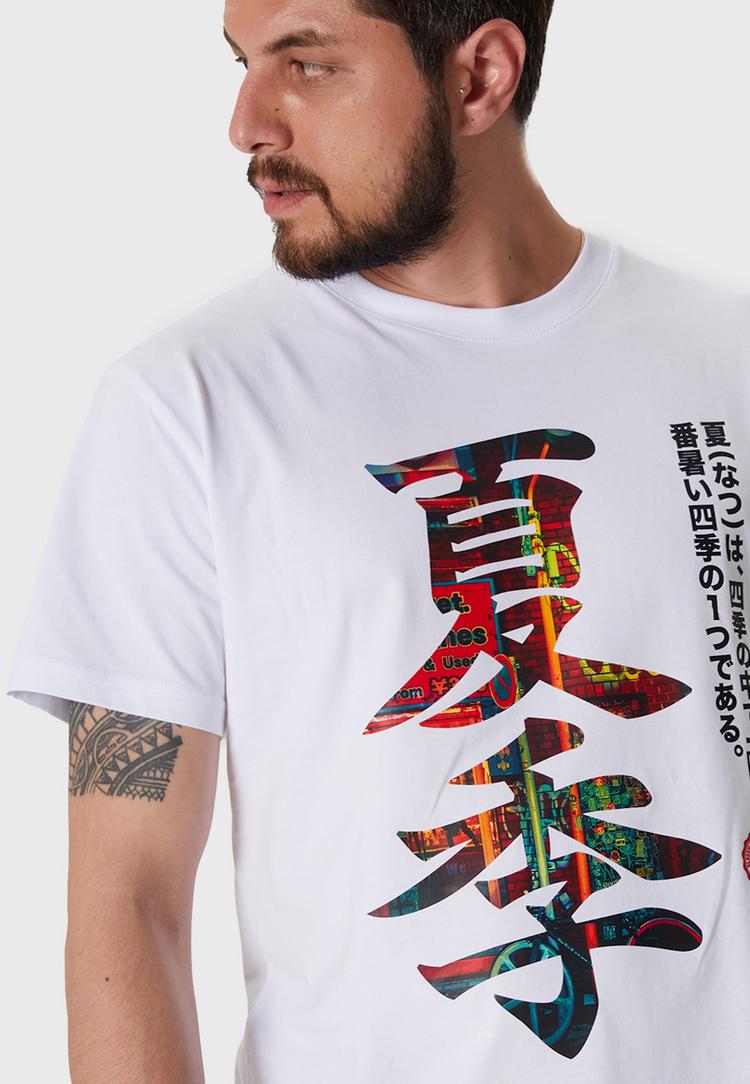 OLDSKULL OLDSKULL Asian Kanji Street Printshirt Herren - White - 0 | SportScheck