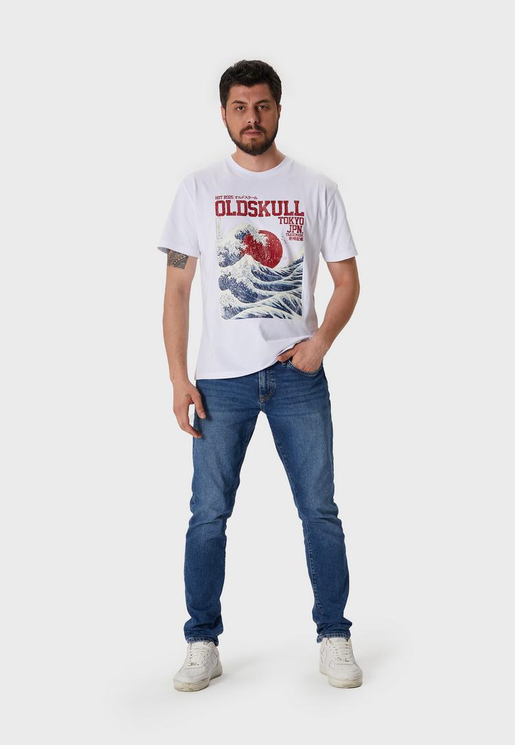 OLDSKULL OLDSKULL Asian Big W Printshirt Herren - White - 1 | SportScheck
