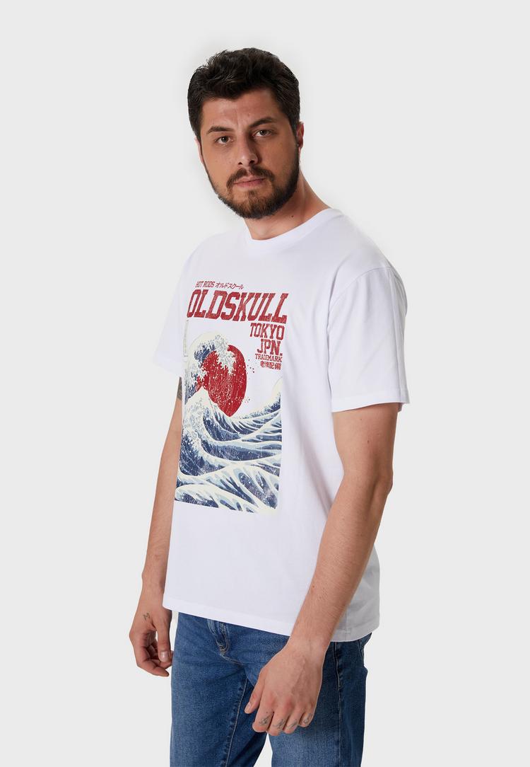 OLDSKULL OLDSKULL Asian Big W Printshirt Herren - White - 3 | SportScheck