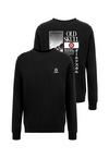OLDSKULL Asian Lotus Surf Logo Graphic Sweatshirt Herren - Black