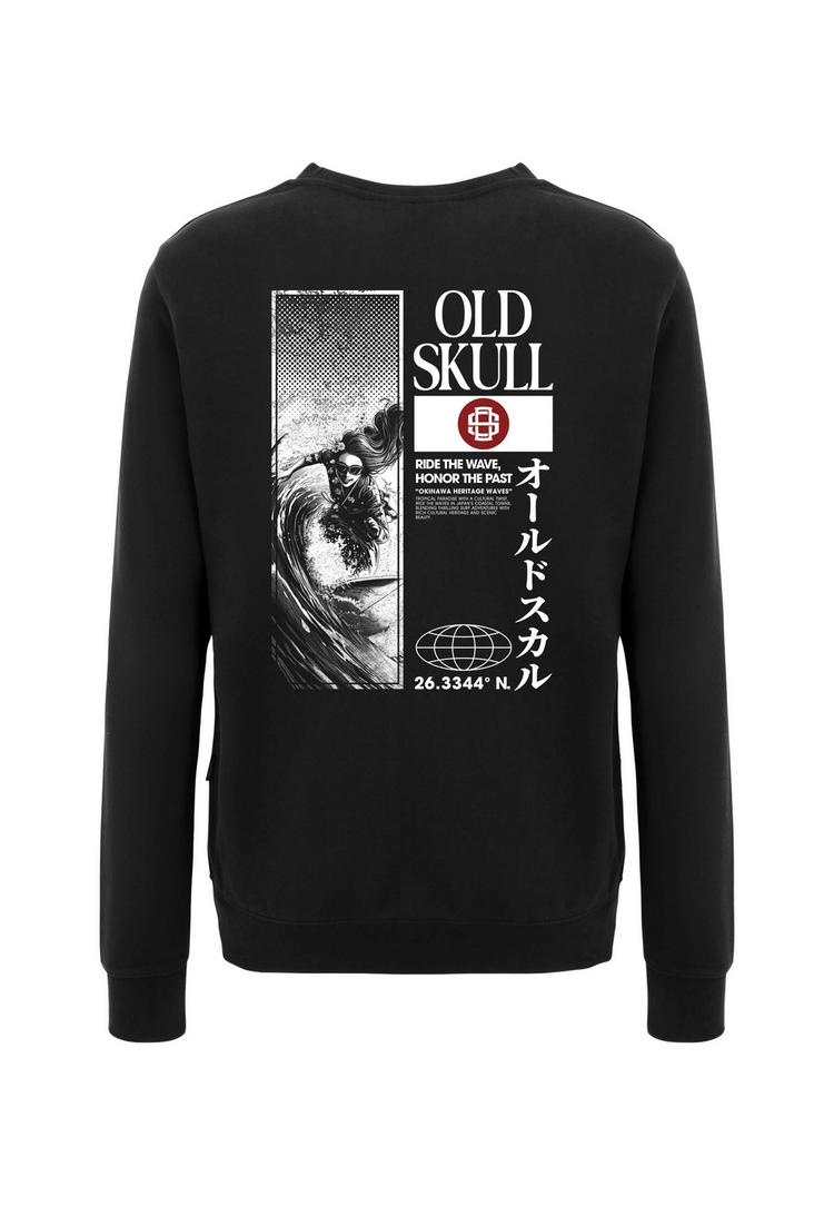 OLDSKULL OLDSKULL Asian Lotus Surf Logo Graphic Sweatshirt Herren - Black - 0 | SportScheck