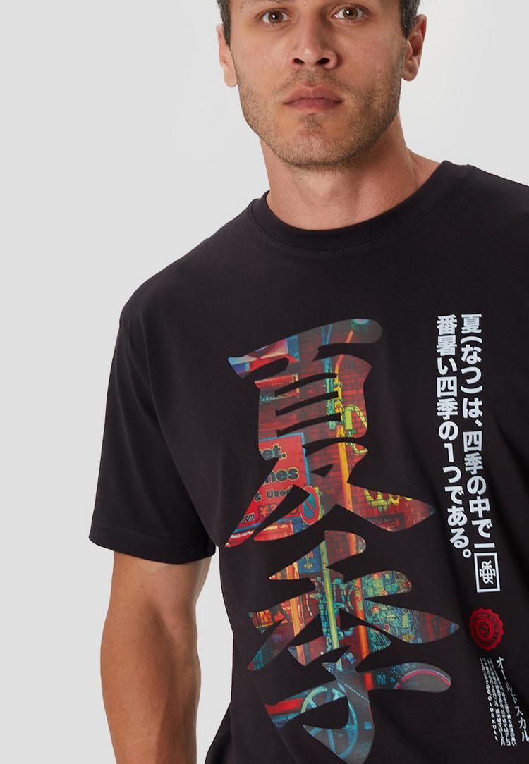 OLDSKULL OLDSKULL Asian Kanji Street Printshirt Herren - Black - 0 | SportScheck