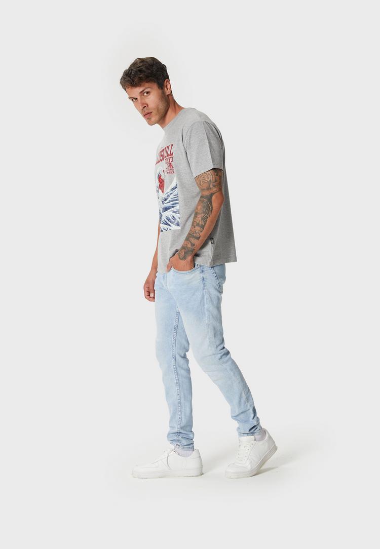 OLDSKULL OLDSKULL Asian Big W Printshirt Herren - Heather Grey - 2 | SportScheck