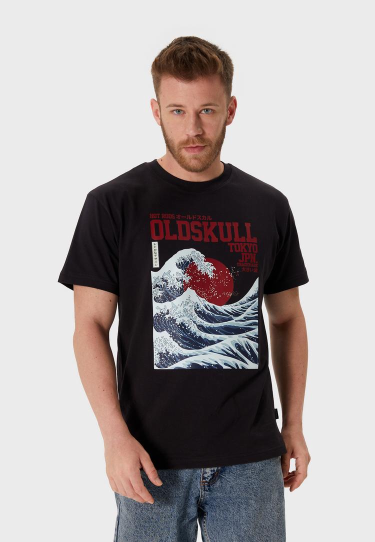 OLDSKULL OLDSKULL Asian Big W Printshirt Herren - Black - 0 | SportScheck