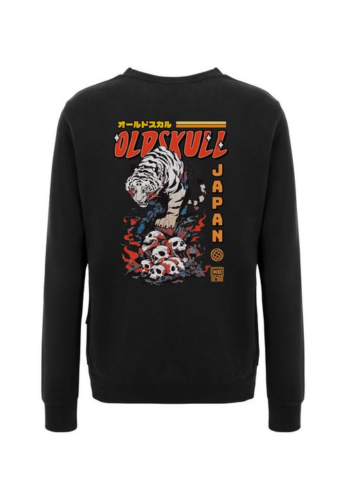 OLDSKULL Xtreme Tattoo Tiger Skull Graphic Sweatshirt Herren