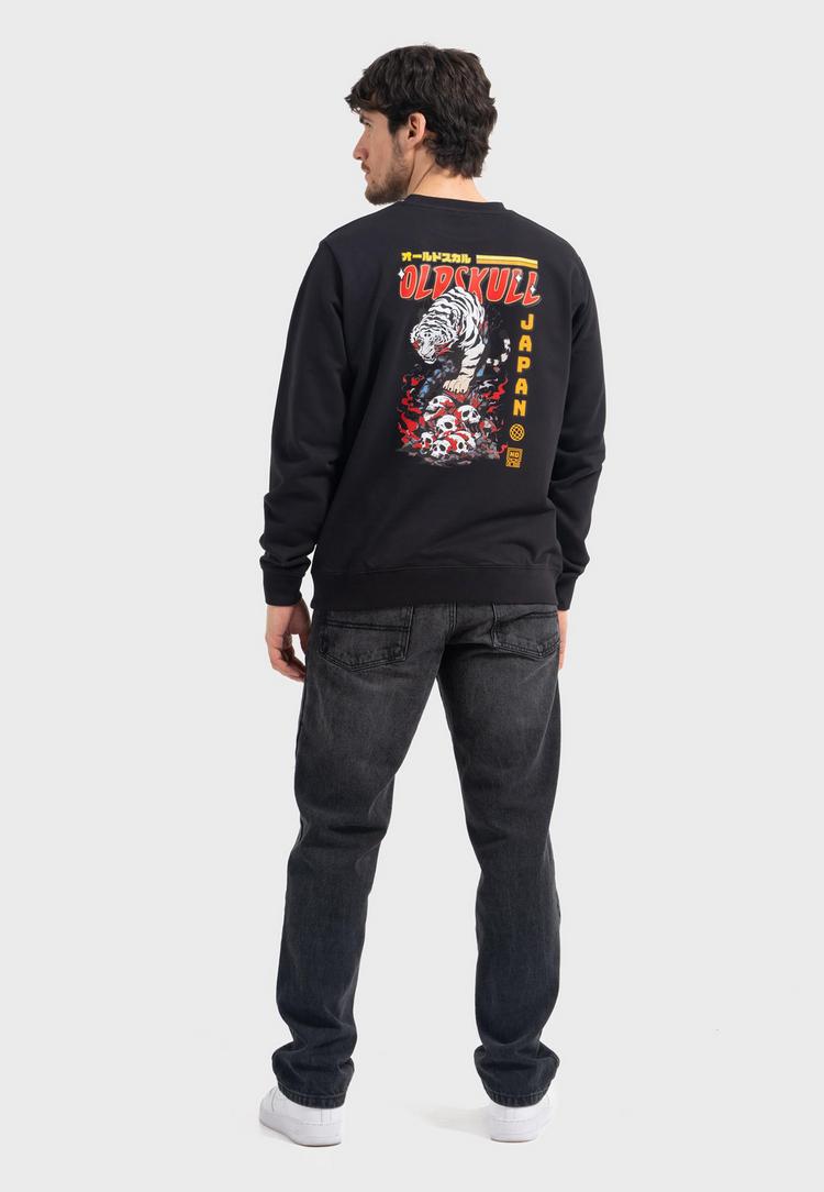 OLDSKULL OLDSKULL Xtreme Tattoo Tiger Skull Graphic Sweatshirt Herren - Black - 0 | SportScheck