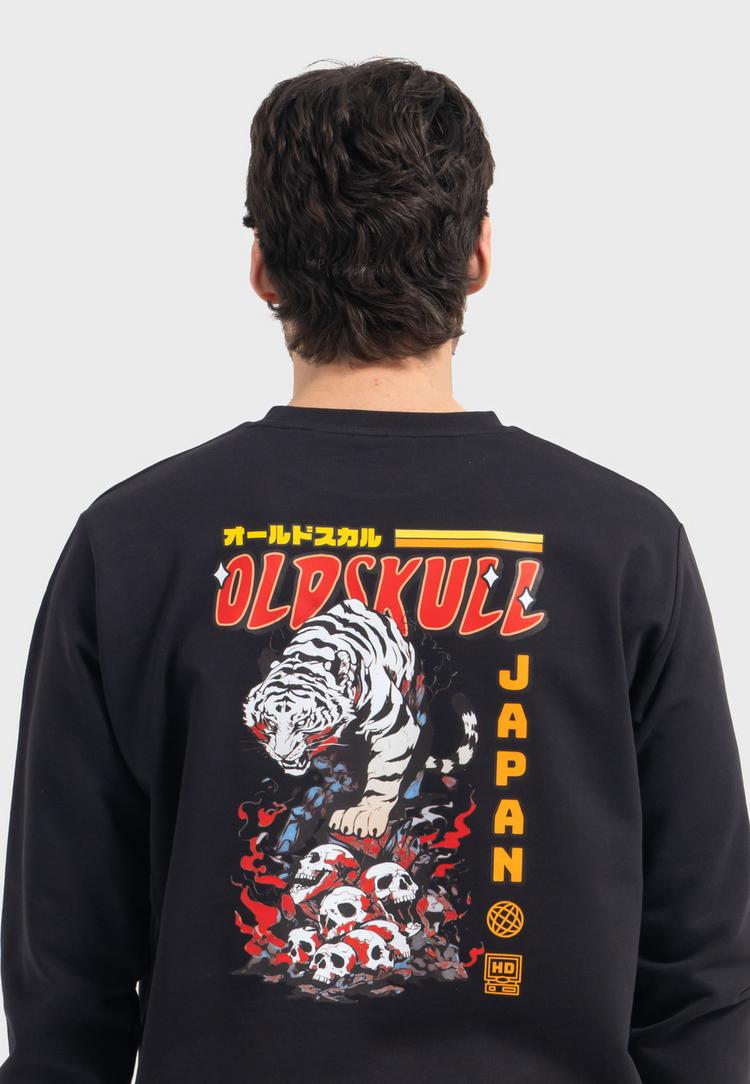 OLDSKULL OLDSKULL Xtreme Tattoo Tiger Skull Graphic Sweatshirt Herren - Black - 0 | SportScheck