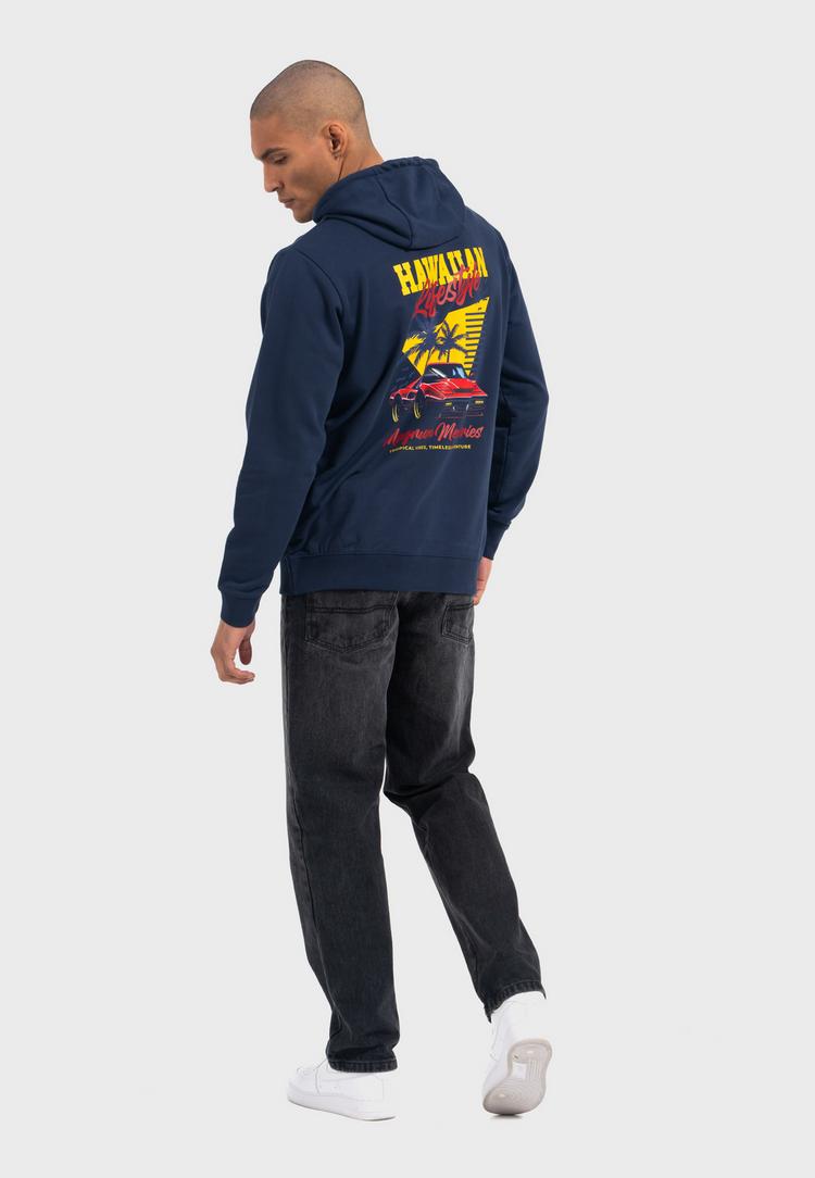 OLDSKULL OLDSKULL Wrldvibe Aloha Legend Graphic Hoodie Herren - Navy Blue - 3 | SportScheck