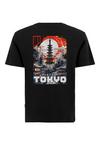 OLDSKULL Tokyo Skyline Manga Graphic Printshirt Herren - Black