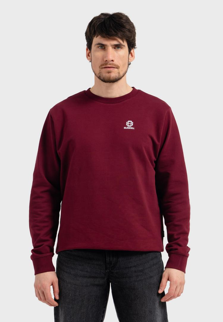 OLDSKULL OLDSKULL Basic Oldskull 25 Logo Sweatshirt - Burgundy - 0 | SportScheck
