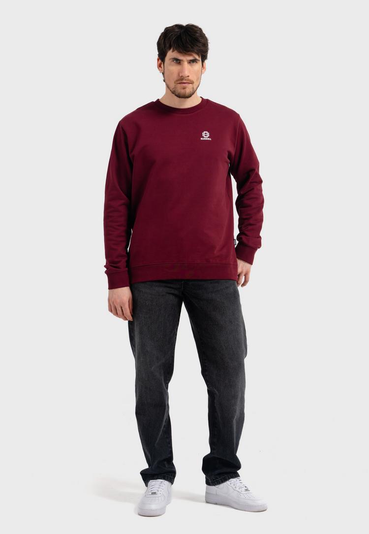 OLDSKULL OLDSKULL Basic Oldskull 25 Logo Sweatshirt - Burgundy - 1 | SportScheck