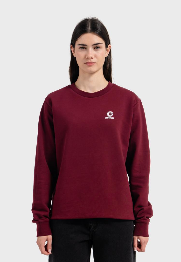 OLDSKULL OLDSKULL Basic Oldskull 25 Logo Sweatshirt - Burgundy - 2 | SportScheck
