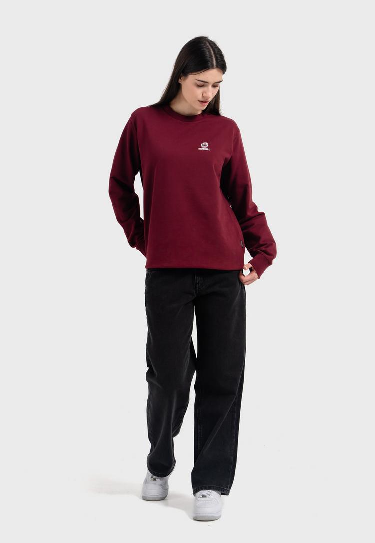 OLDSKULL OLDSKULL Basic Oldskull 25 Logo Sweatshirt - Burgundy - 3 | SportScheck