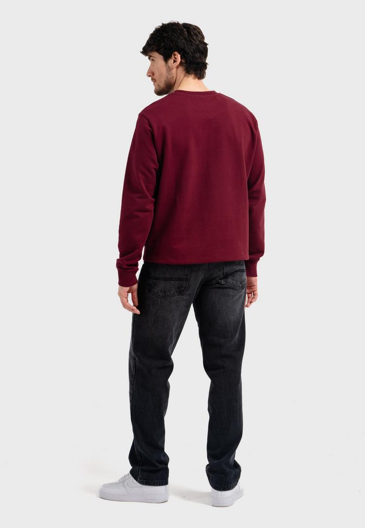 OLDSKULL OLDSKULL Basic Oldskull 25 Logo Sweatshirt - Burgundy - 4 | SportScheck