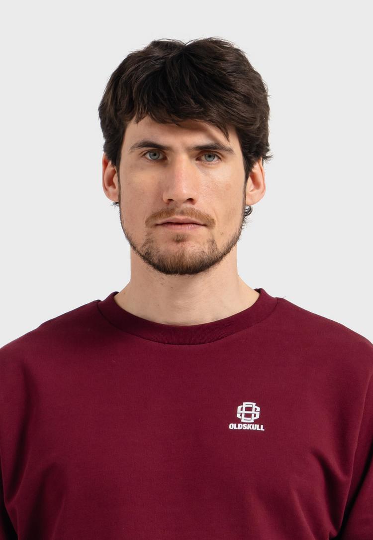 OLDSKULL OLDSKULL Basic Oldskull 25 Logo Sweatshirt - Burgundy - 0 | SportScheck