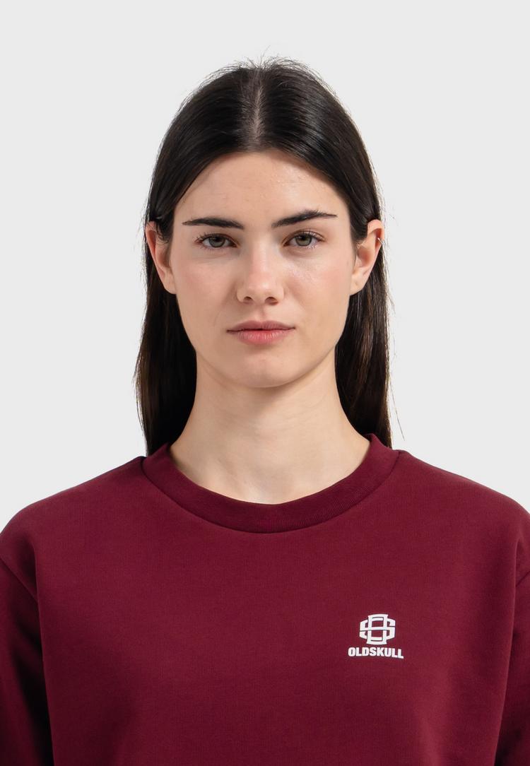 OLDSKULL OLDSKULL Basic Oldskull 25 Logo Sweatshirt - Burgundy - 1 | SportScheck
