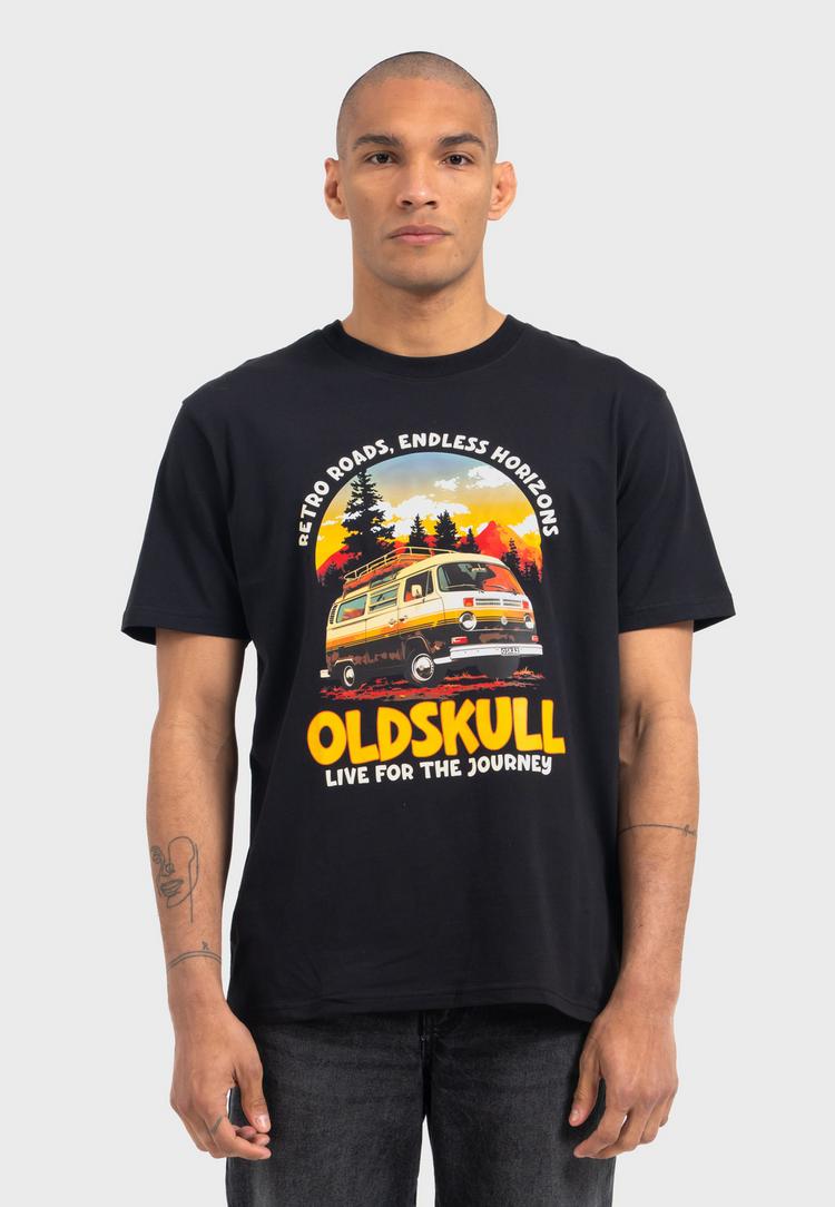 OLDSKULL OLDSKULL Wrldvibe Adventure Van Logo Graphic Printshirt Herren - Black - 0 | SportScheck