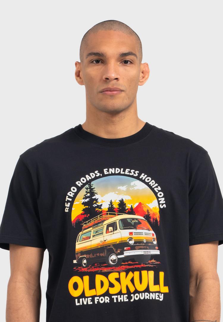 OLDSKULL OLDSKULL Wrldvibe Adventure Van Logo Graphic Printshirt Herren - Black - 0 | SportScheck