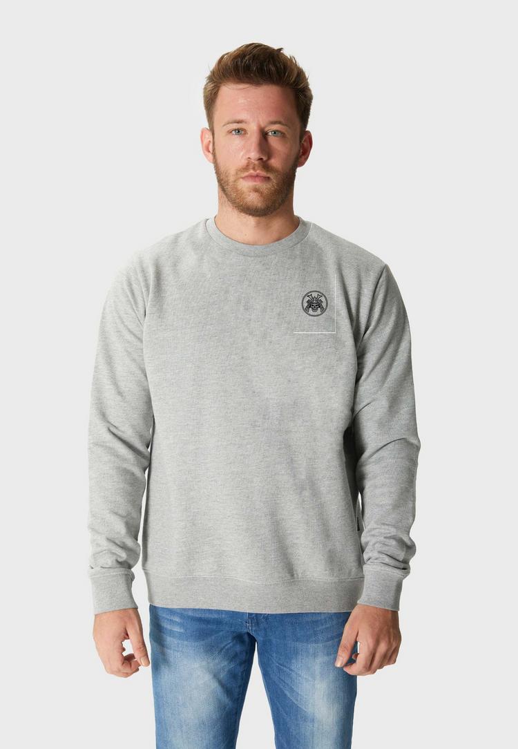 OLDSKULL OLDSKULL Basic Samurai Backprint Logo Sweatshirt Herren - Heather Grey - 2 | SportScheck