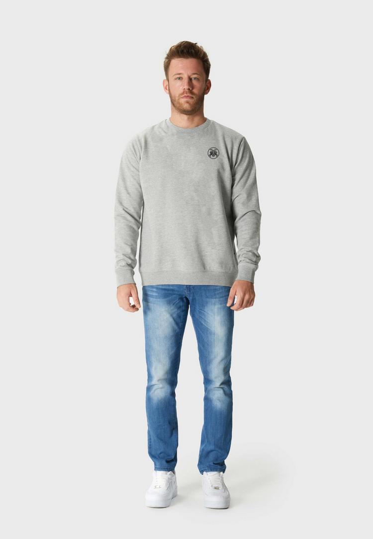 OLDSKULL OLDSKULL Basic Samurai Backprint Logo Sweatshirt Herren - Heather Grey - 3 | SportScheck