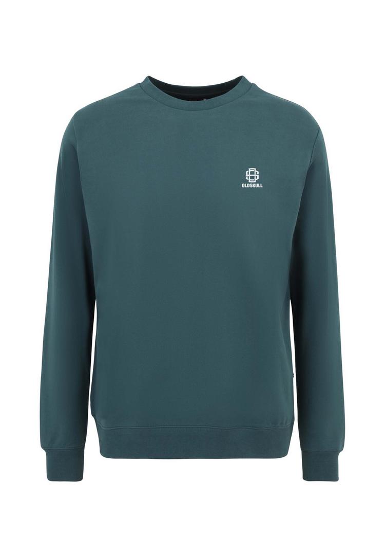 OLDSKULL OLDSKULL Basic Oldskull 25 Logo Sweatshirt - Dark Green - 0 | SportScheck
