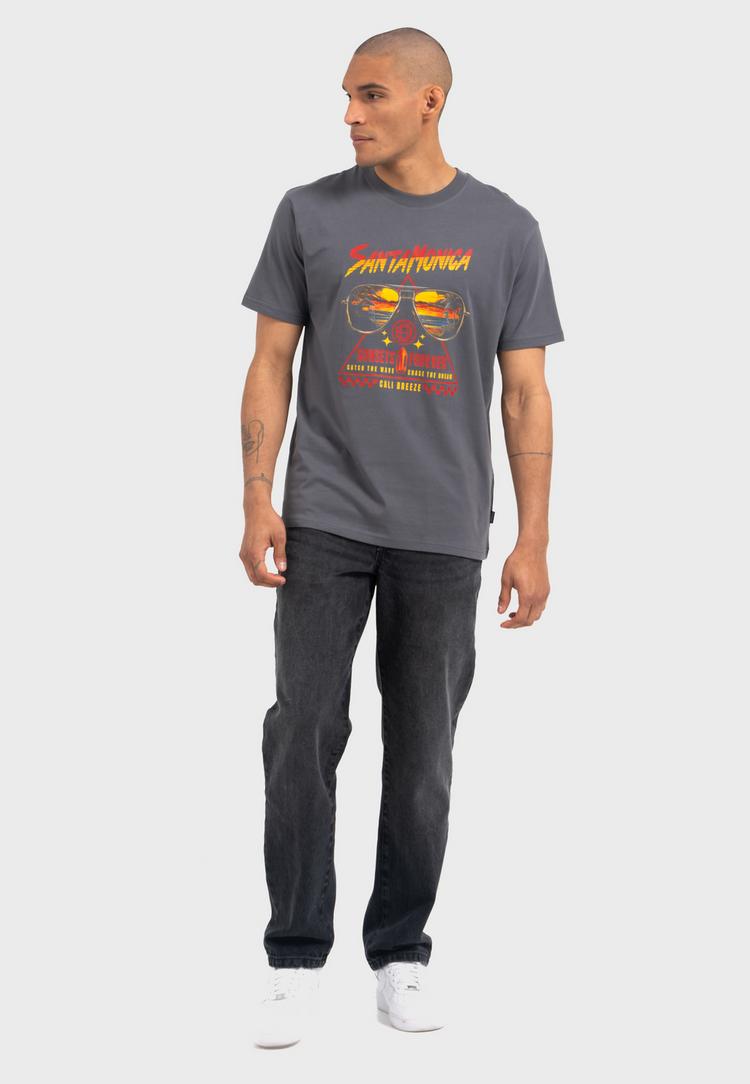 OLDSKULL OLDSKULL Wrldvibe Sunset Shades Graphic Printshirt Herren - Dark Grey - 2 | SportScheck