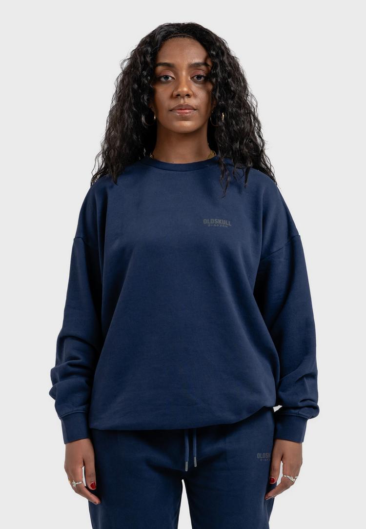 OLDSKULL OLDSKULL Basic Oldskull Logo Sweatshirt - Navy Blue - 2 | SportScheck