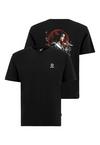 OLDSKULL Asian Blossom Queen Logo Graphic Printshirt Herren - Black