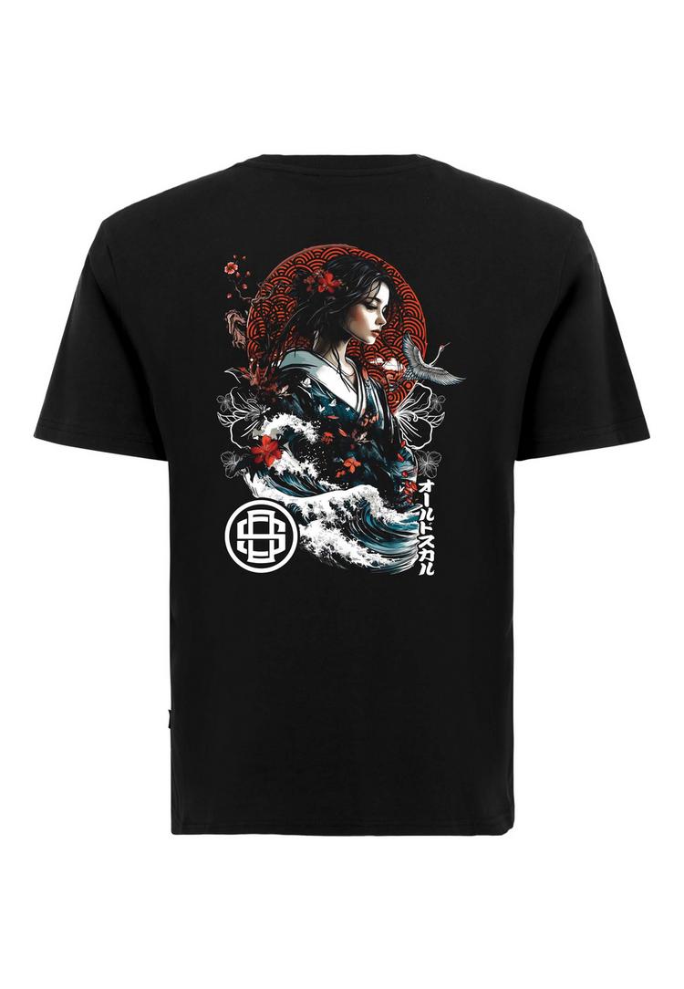 OLDSKULL OLDSKULL Asian Blossom Queen Logo Graphic Printshirt Herren - Black - 0 | SportScheck