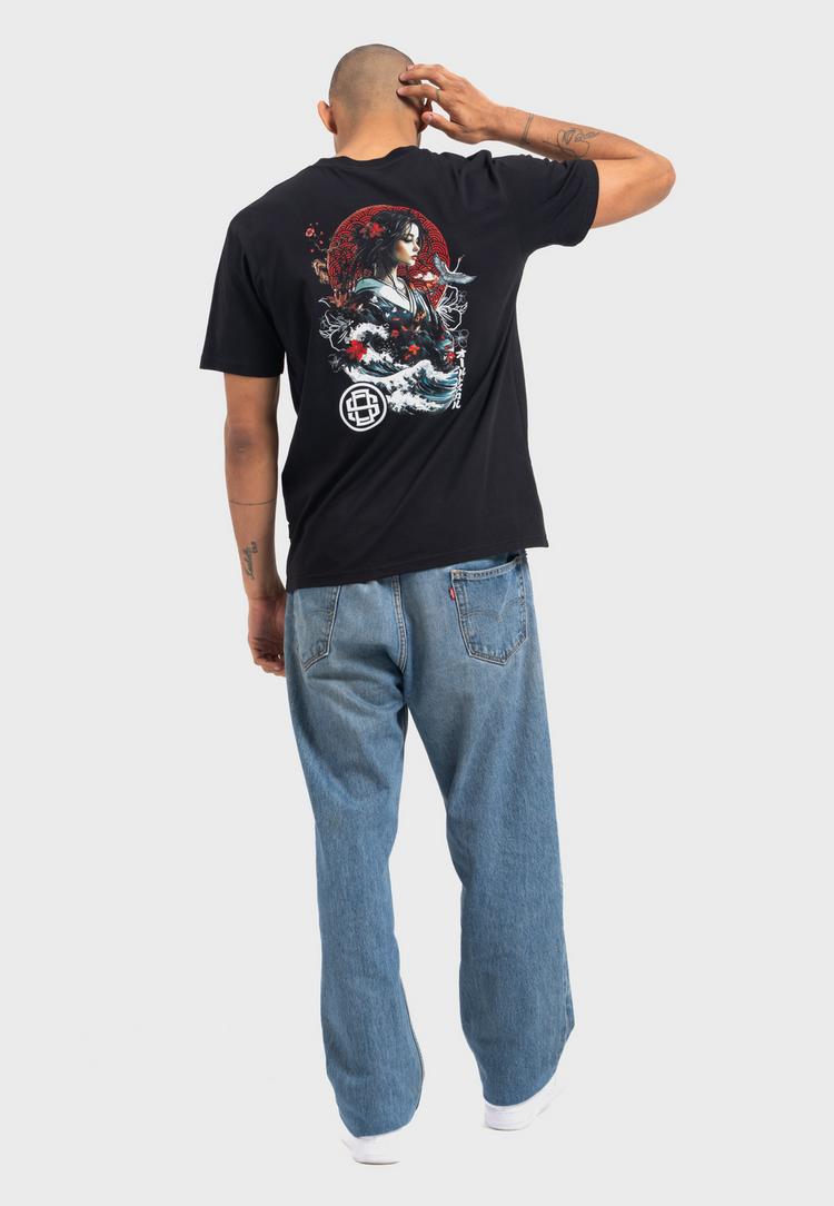 OLDSKULL OLDSKULL Asian Blossom Queen Logo Graphic Printshirt Herren - Black - 0 | SportScheck