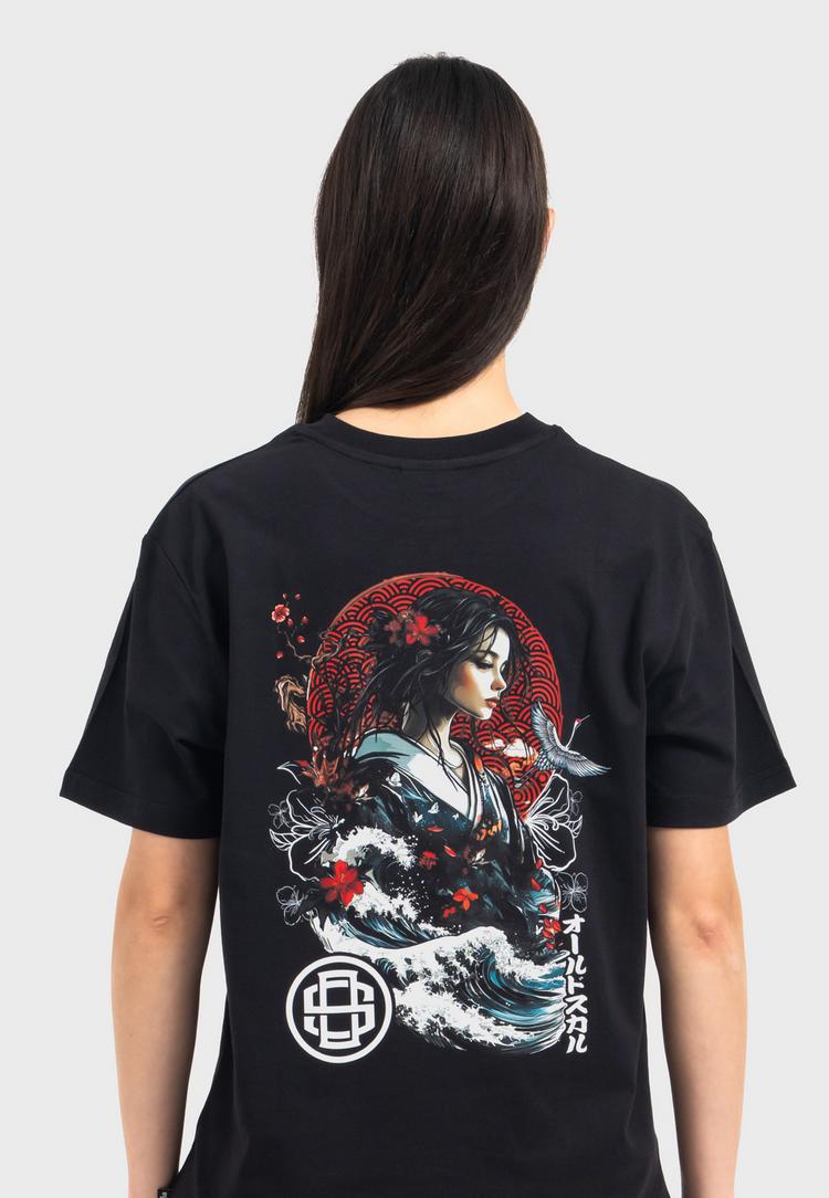 OLDSKULL OLDSKULL Asian Blossom Queen Logo Graphic Printshirt Herren - Black - 1 | SportScheck