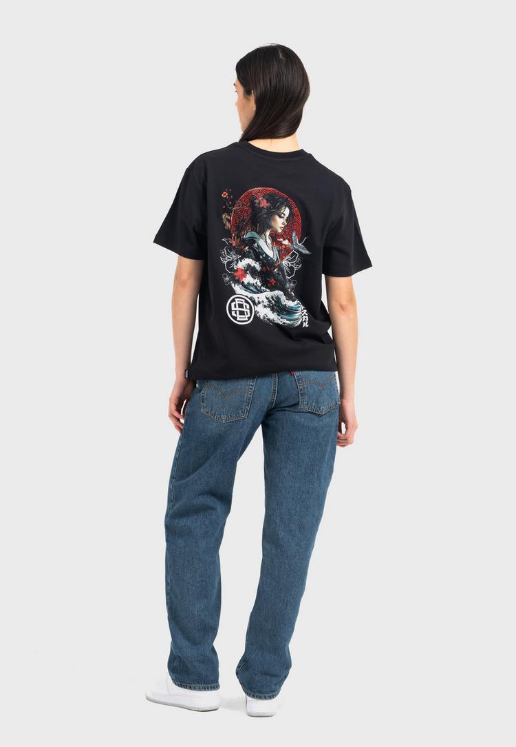 OLDSKULL OLDSKULL Asian Blossom Queen Logo Graphic Printshirt Herren - Black - 4 | SportScheck