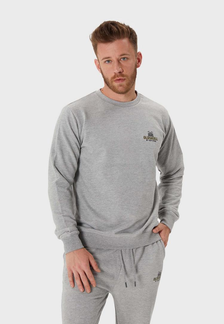 OLDSKULL OLDSKULL Basic Oldskull Samurai Logo Sweatshirt Herren - Heather Grey - 2 | SportScheck