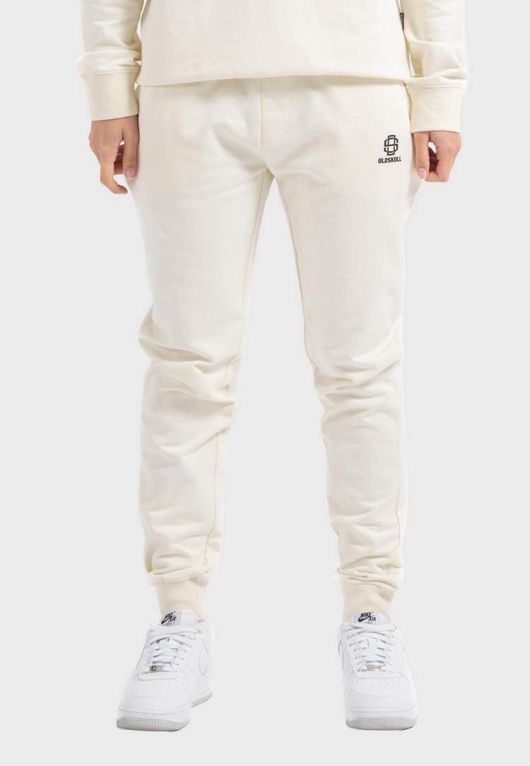 OLDSKULL OLDSKULL Basic Oldskull 25 Logo Trainingshose - Off White - 2 | SportScheck