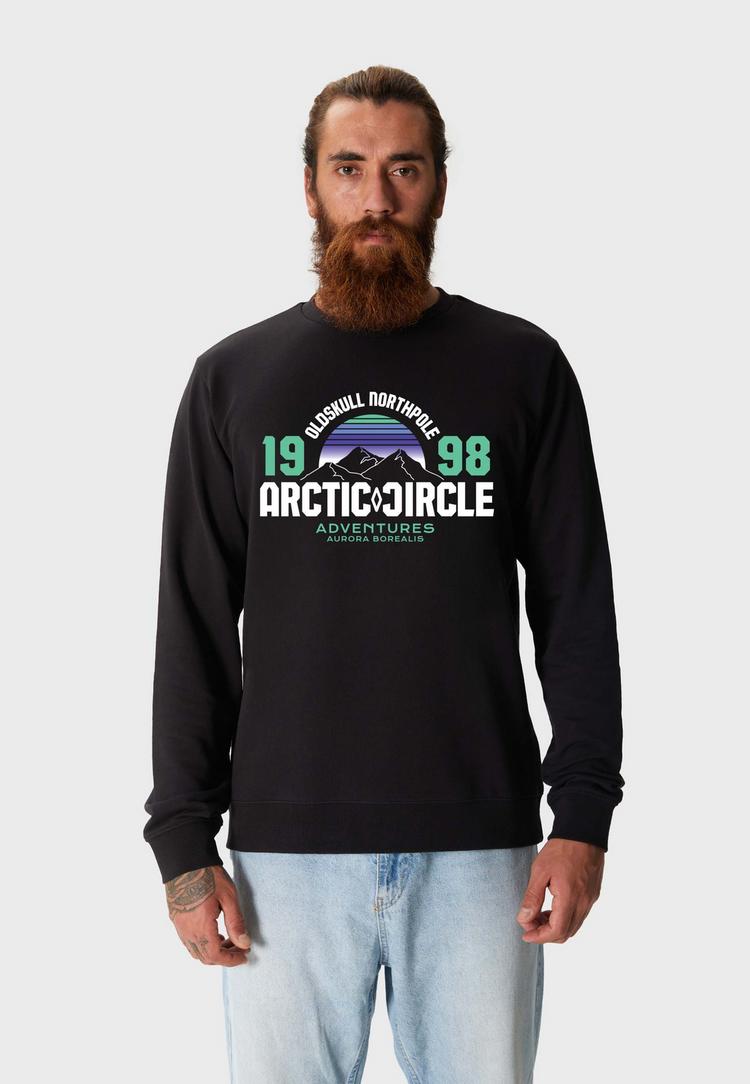 OLDSKULL OLDSKULL Wrldvibe Aurora Mountain Quest Graphic Sweatshirt Herren - Black - 0 | SportScheck
