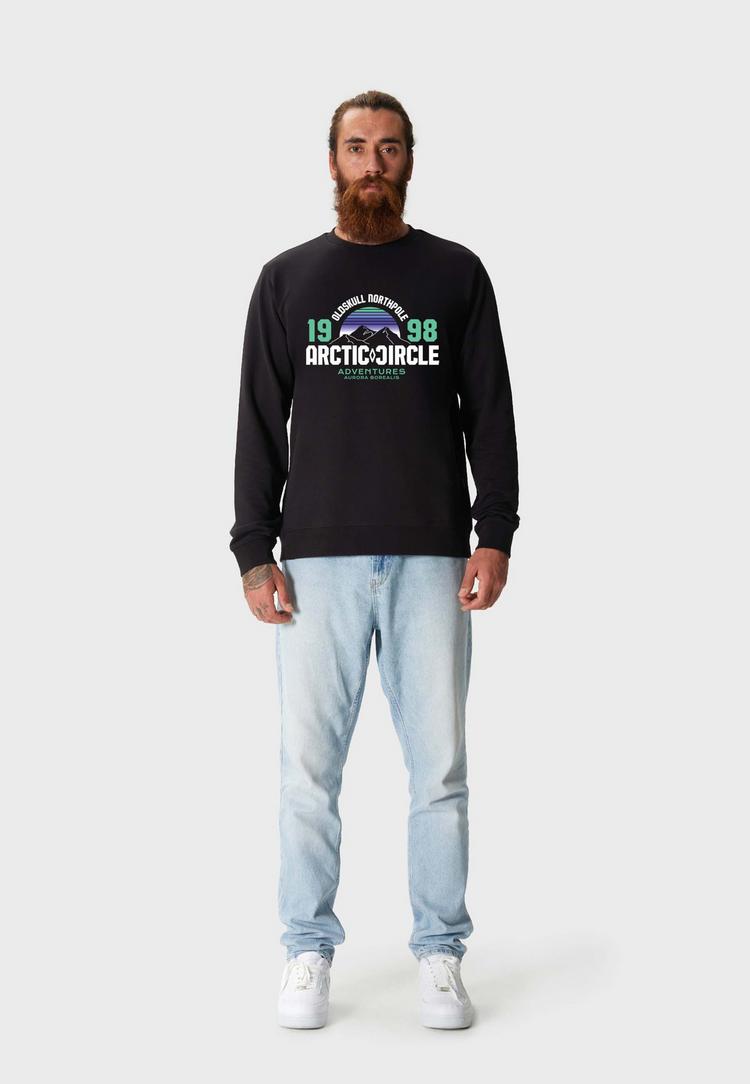 OLDSKULL OLDSKULL Wrldvibe Aurora Mountain Quest Graphic Sweatshirt Herren - Black - 1 | SportScheck