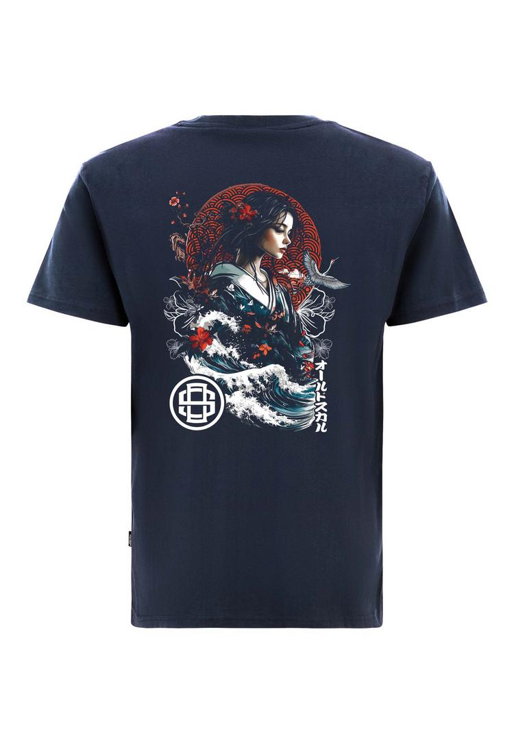 OLDSKULL OLDSKULL Asian Blossom Queen Logo Graphic Printshirt Herren - Navy Blue - 0 | SportScheck
