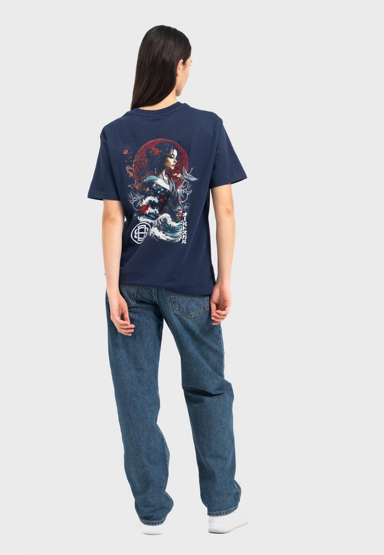 OLDSKULL OLDSKULL Asian Blossom Queen Logo Graphic Printshirt Herren - Navy Blue - 1 | SportScheck