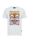 OLDSKULL Asian Lucky Dragon Graphic Printshirt - White