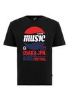 OLDSKULL Asian Osaka Music Logo Graphic Printshirt Herren - Black