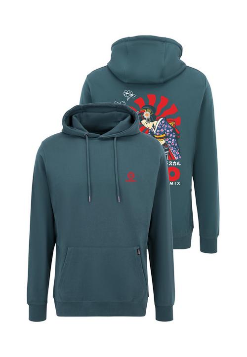 OLDSKULL Asian Neon Djane Logo Graphic Hoodie
