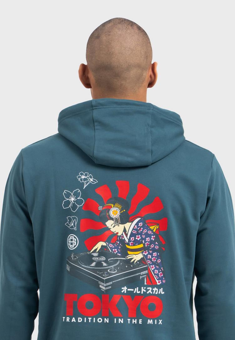 OLDSKULL OLDSKULL Asian Neon Djane Logo Graphic Hoodie - Dark Green - 0 | SportScheck
