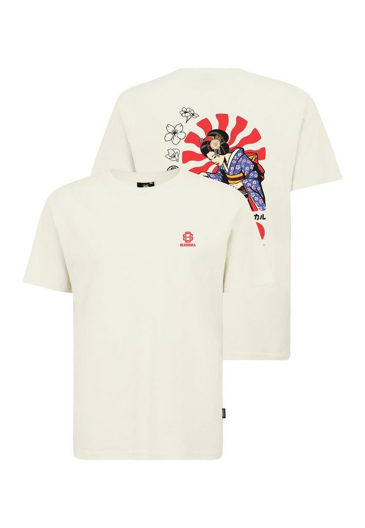 OLDSKULL OLDSKULL Asian Neon Djane Logo Graphic Printshirt - Off White - 0 | SportScheck