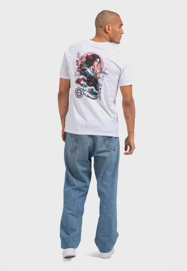 OLDSKULL OLDSKULL Asian Blossom Queen Logo Graphic Printshirt Herren - White - 1 | SportScheck