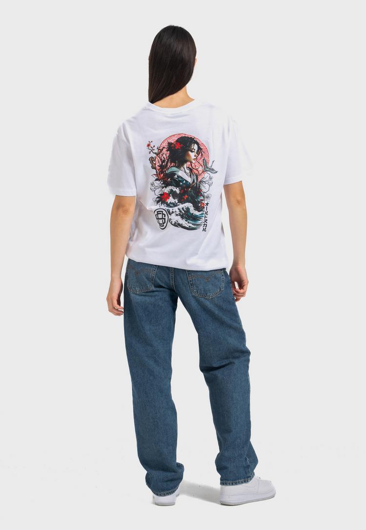 OLDSKULL OLDSKULL Asian Blossom Queen Logo Graphic Printshirt Herren - White - 2 | SportScheck