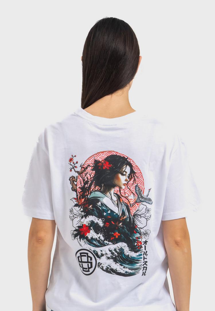 OLDSKULL OLDSKULL Asian Blossom Queen Logo Graphic Printshirt Herren - White - 3 | SportScheck