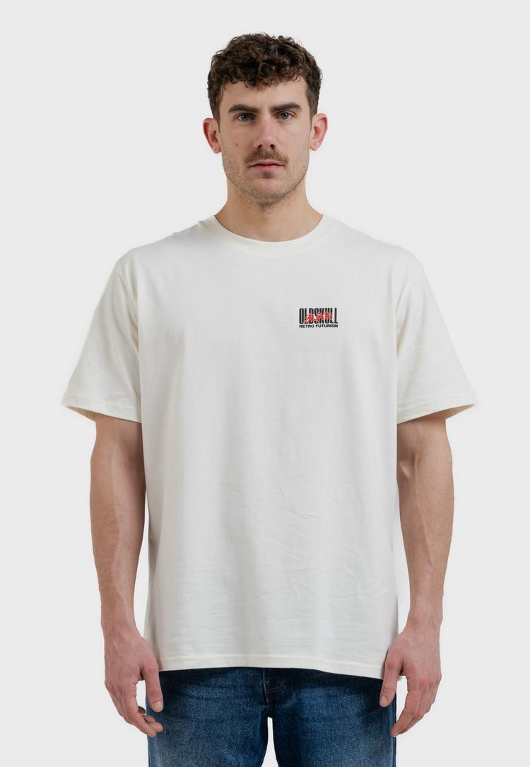 OLDSKULL OLDSKULL Asian Futurism Rider Graphic Printshirt Herren - Off White - 1 | SportScheck